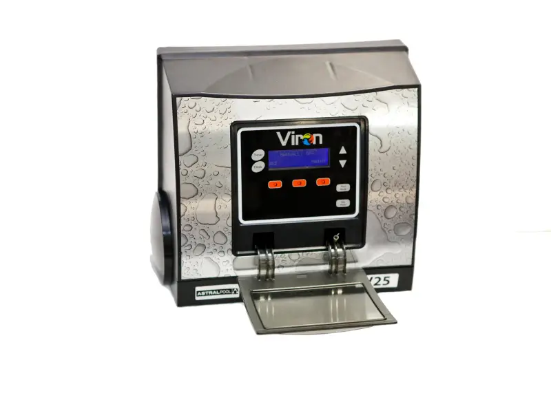 Viron chlorinator lid open